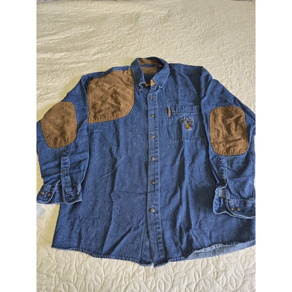North River Outfitters Men's Denim Shirt  Size L - Picture 1 of 11